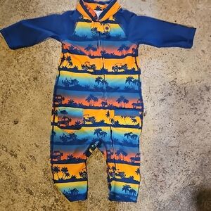 Colorful Kids One Piece with Vehicle Print